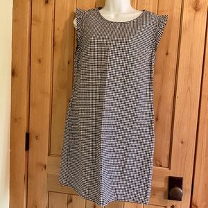 CYNTHIA ROWLEY Gingham Sleeveless Shift Dress Med